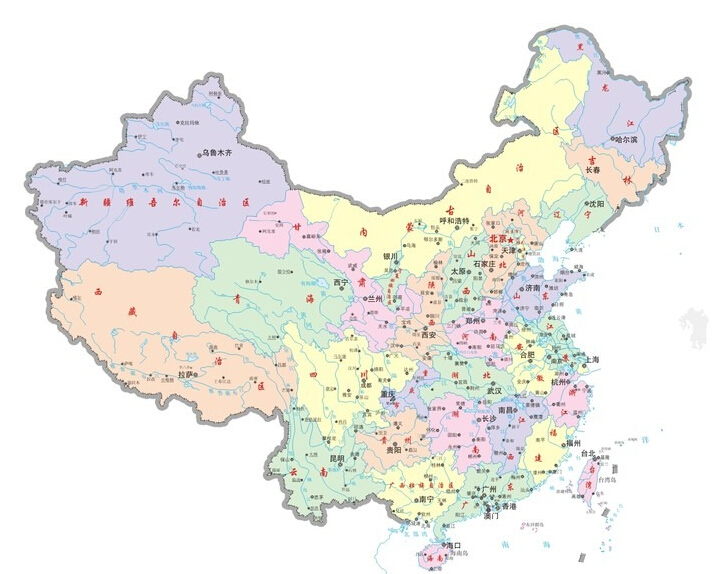 中国地图全图高清版_itmop.com