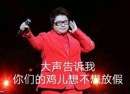 韩红鸡儿放假表情包