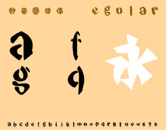 时装圆球体字体