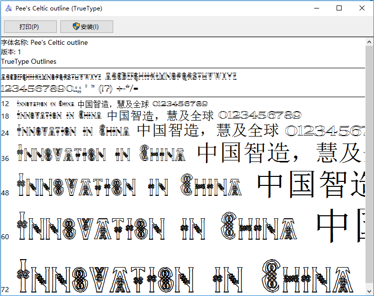 英文字体p库410款打包