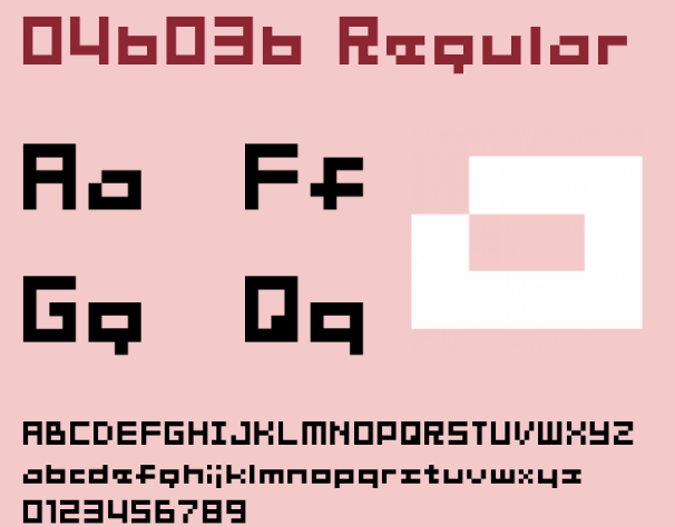 04b03b字体