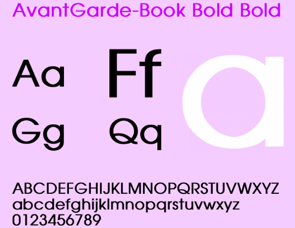 avantgardebook字体