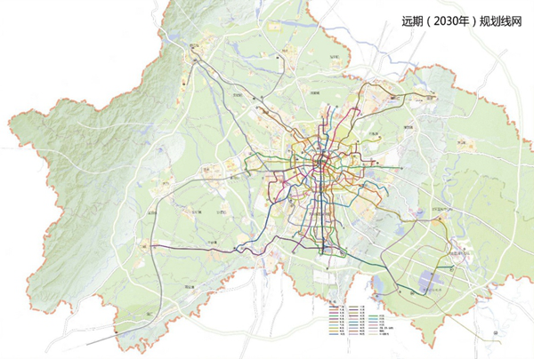 成都地铁规划图2030