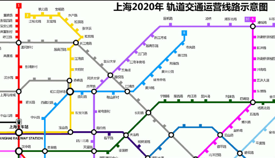 上海地铁线路图