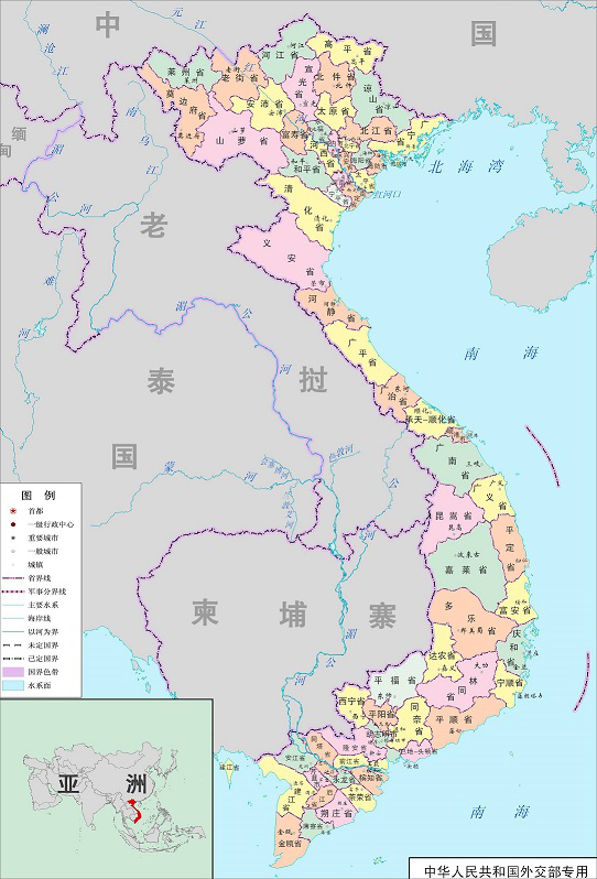 越南中文地图