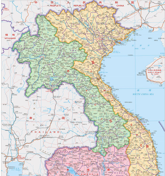 老挝地图