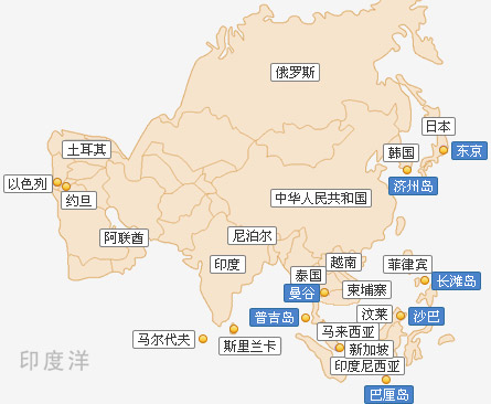 亚洲地图下载