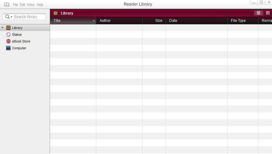 sony reader library