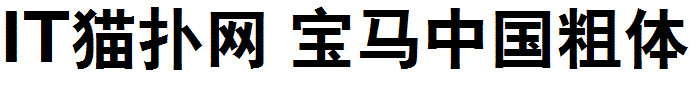 宝马中国粗体字体