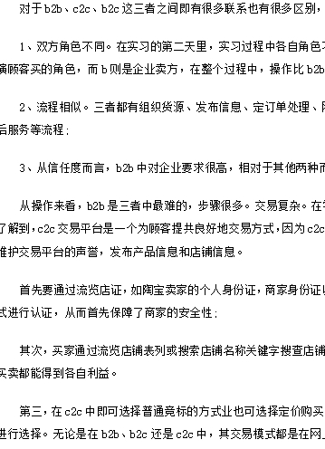 电子商务实践报告范文