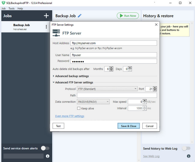 SQLBackupAndFTP