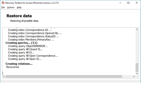 MS Access数据恢复程序(Recovery Toolbox for Access)