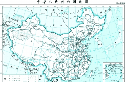 中国竖版地图
