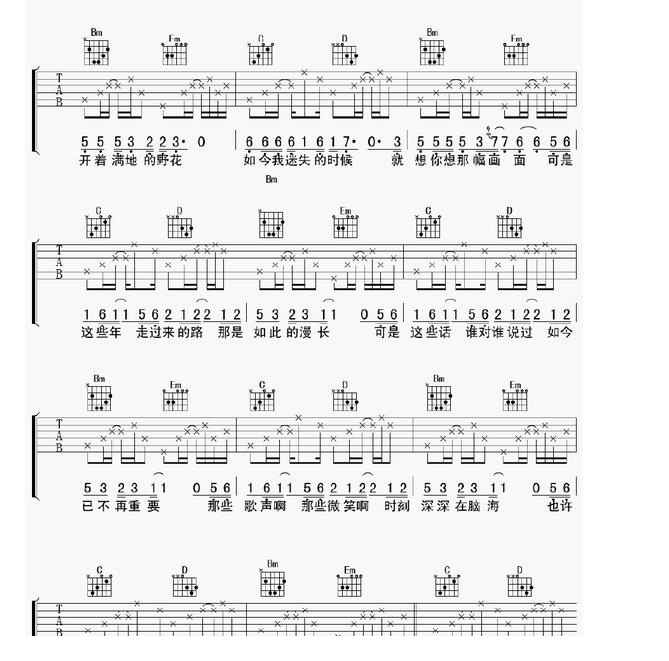 晴天吉他谱简单版.itmop.com