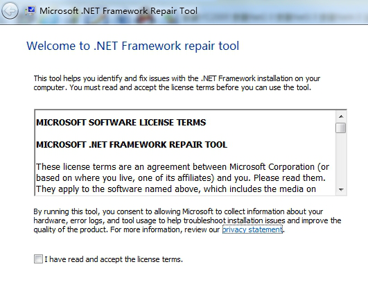 Microsoft .NET Framework Repair Tool