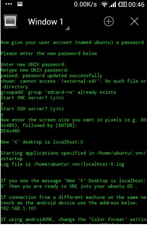 安卓手机上安装运行Ubuntu
