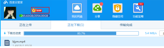 百度云终极SIVP特权破解补丁