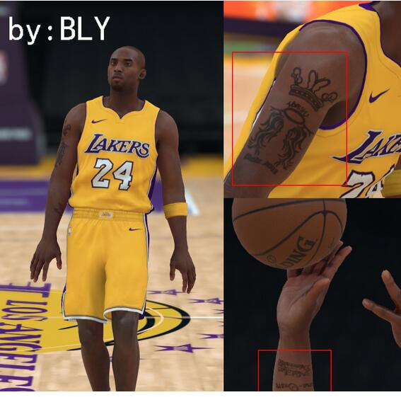 NBA2K18纹身科比面补