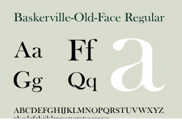baskerville old face字体