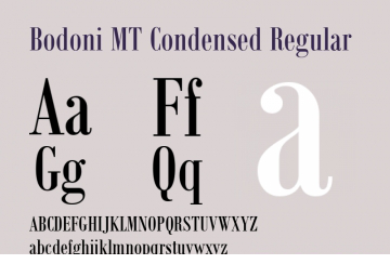 bodoni mt condensed字体