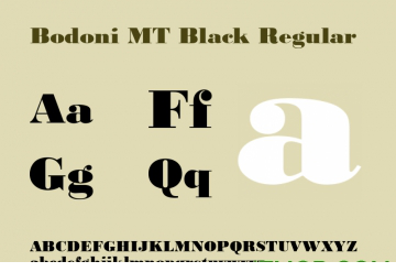 bodoni mt black-黑体(西方)