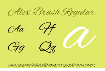 alexbrush regular字体