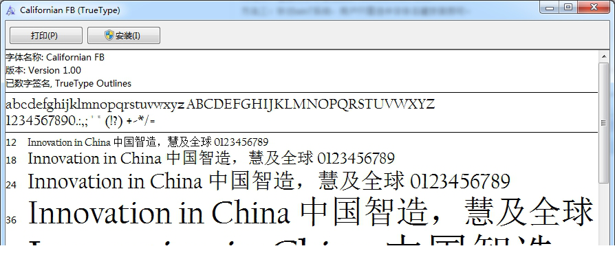  californianfbreg字体下载