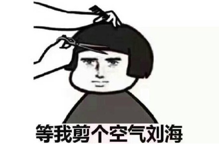 空气刘海剪好了表情包
