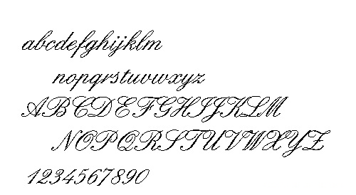 english字体