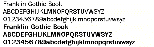 Franklin Gothic Book字体