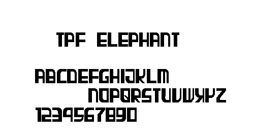 tpf elephant字体