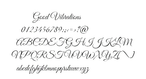 good vibrations字体