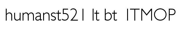 humanst521 lt bt字体