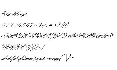 old script字体
