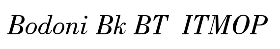 bodoni bk bt字体