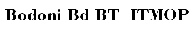 bodoni bd bt字体
