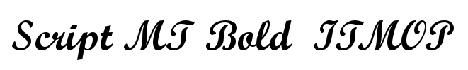script mt bold字体