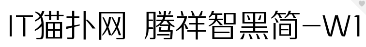 腾祥智黑简w1字体