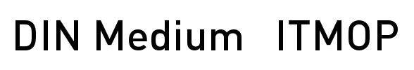 din medium字体