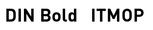 din bold字体