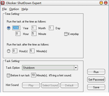 Okoker Shutdown Expert(电脑定时开关经常用的软件)