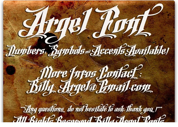 argel font字体