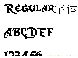 regular字体