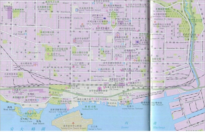 加拿大多伦多地图中文版