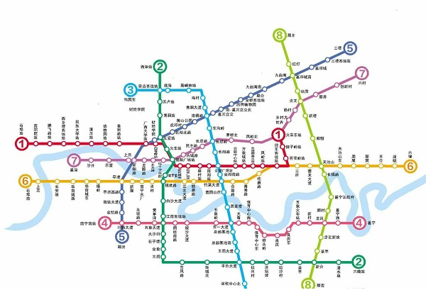 南宁地铁线路图
