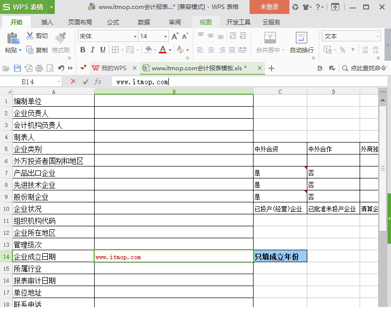 会计报表模板下载
