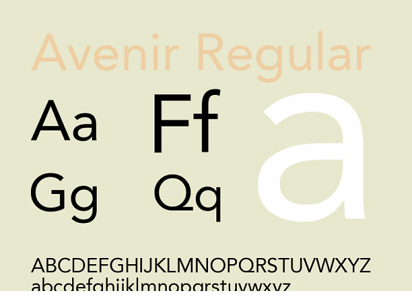 avenir字体