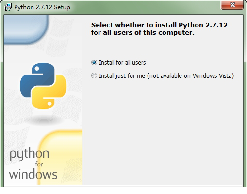 python 2.7.12 64位
