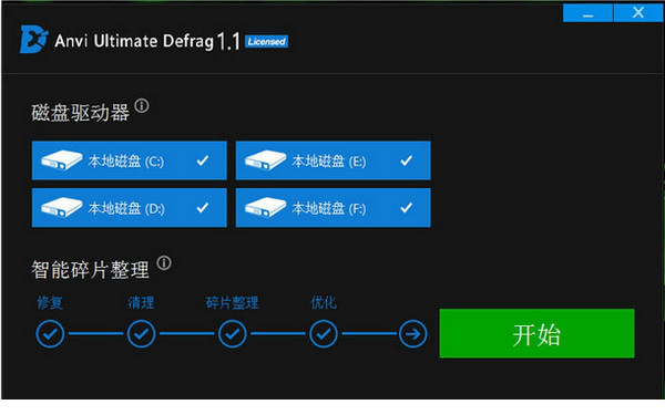 磁盘碎片整理经常用的软件(Anvi Ultimate Defrag)