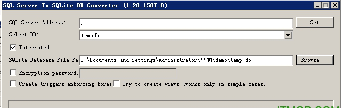 sql server To SQLite DB Converter